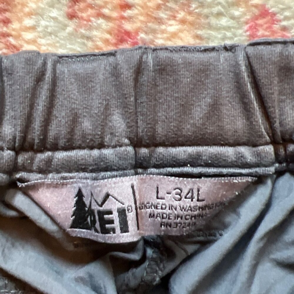 REI nylon convertible shorts pants MEN 34L GRAY - Picture 5 of 6